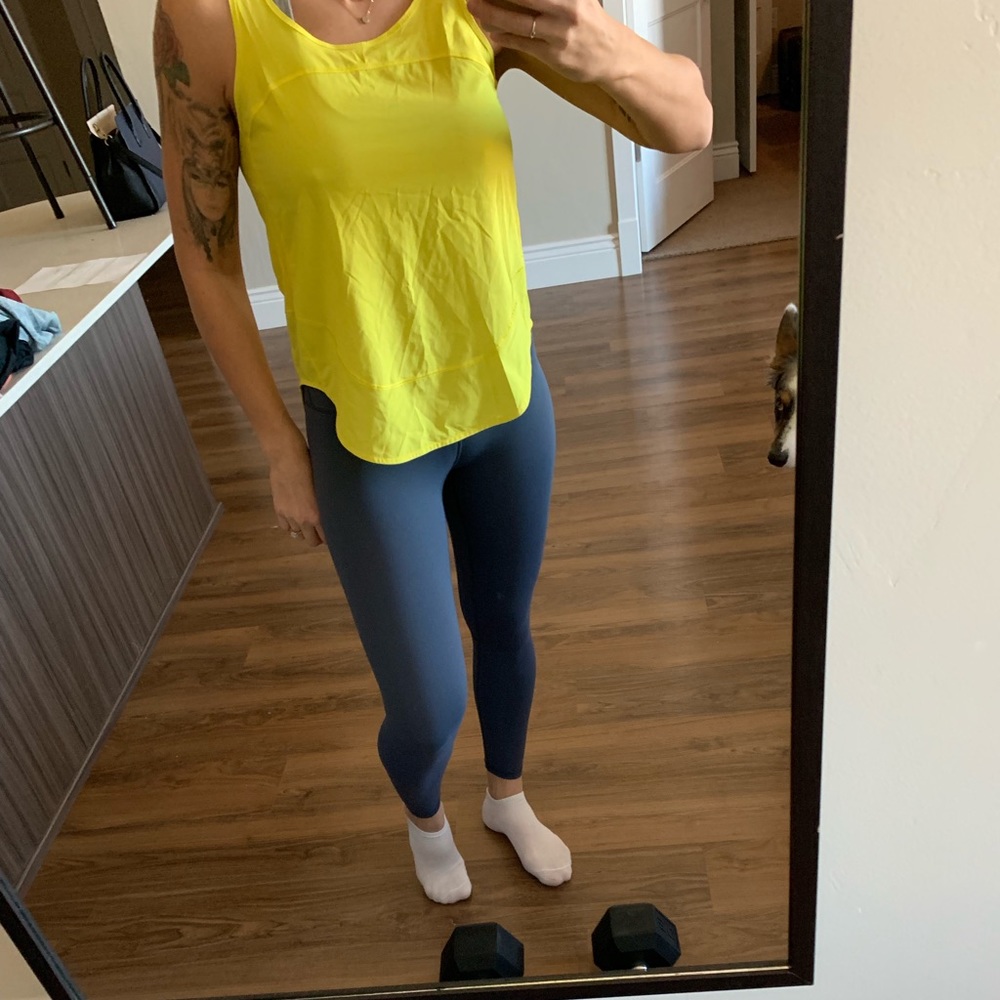 Yellow lululemon tank